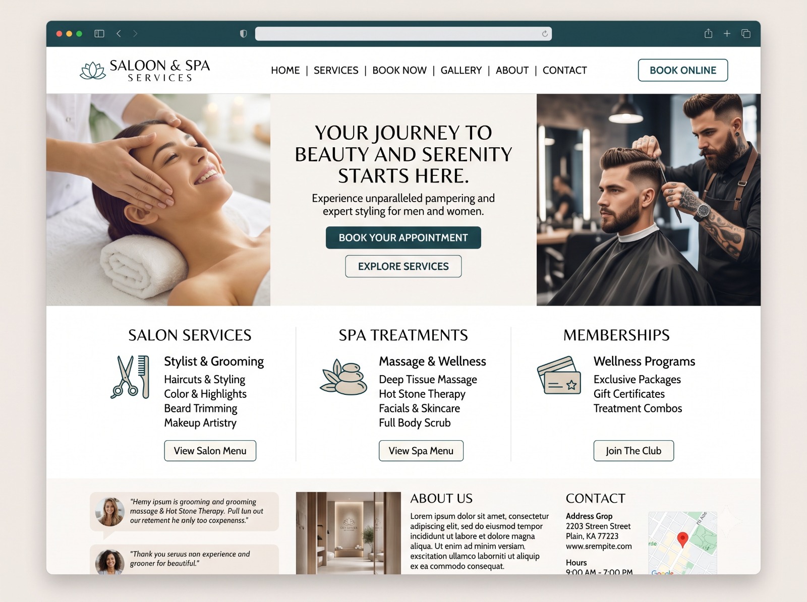 Saloon & Spa Services